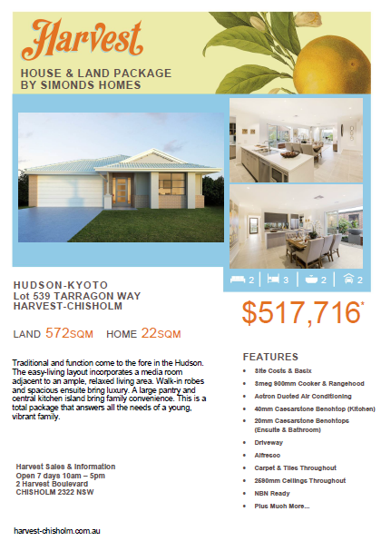 Harvest | Chisholm | Real Estate | Simonds Homes | House & Land Package | Priced at $517,716